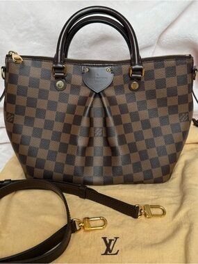 Louis Vuitton Siena Handbag Crossbody Damier Ebene PM
